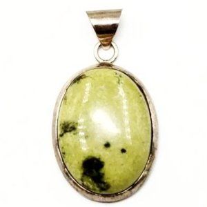 Nephrite Jade Sterling Silver Pendant